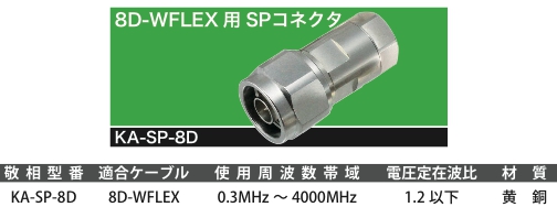 同軸ケーブル用SPコネクタ｜株式会社 敬相